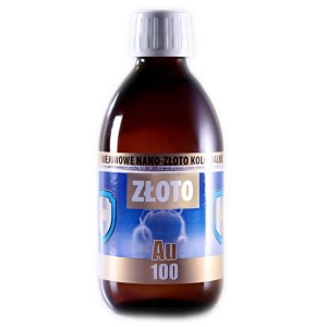 Niejonowe nano złoto koloidalne Au 100 10ppm 300ml Pro Aktiv