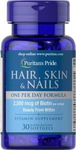Włosy skóra paznokcie Hair Skin Nails 30 kapsułek Puritan's Pride