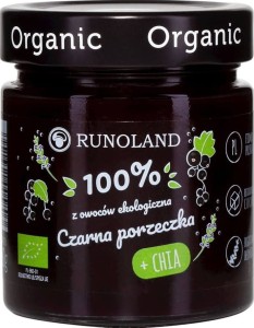 Słodka przekąska czarna porzeczka z nasionami chia b/c BIO 328 g - Runoland