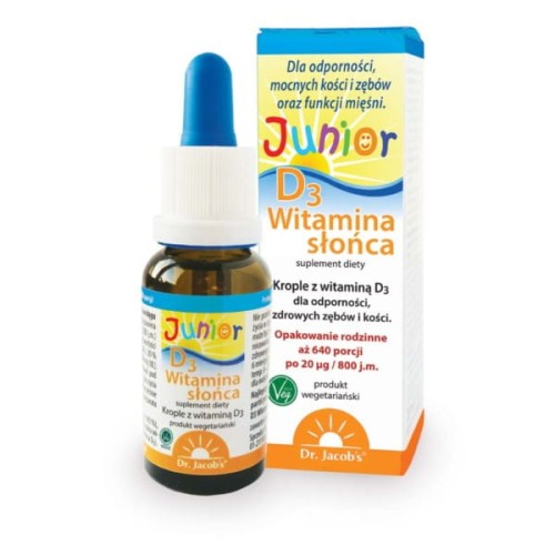 Dr Jacob's Witamina D3 Junior Witamina Słońca 20