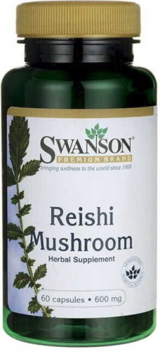 Reishi mushroom 600mg grzyb japoński 60 kapsułek SWANSON