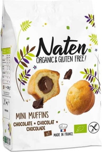 MINI MUFFINKI Z NADZIENIEM CZEKOLADOWYM BEZGLUTENOWE BIO 200 g - NATEN