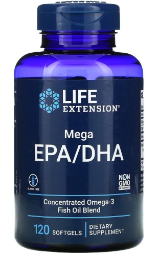 Complément Alimentaire Mega EPA/DHA Life Extension - 120 Capsules