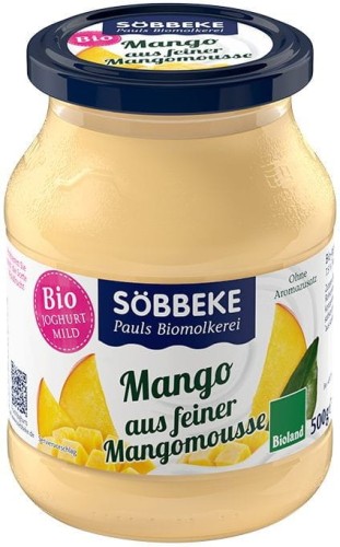 ROMIGE YOGHURT MANGO BIO 500 g (POT) - SOBBEKE