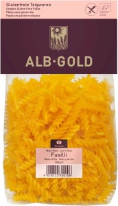 PASTA (CORN - RICE) FUSILLI GLUTEN-FREE BIO 250 g - ALB-GOLD