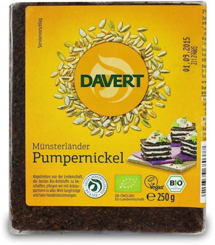 PUMPERNICKEL BIO 250 g - DAVERT