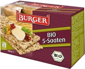 CRISPBREAD WHOLEMEAL 5 GRAINS BIO 250 g - BURGER