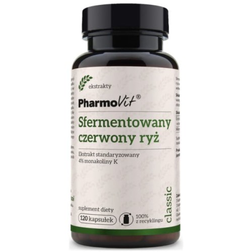 SFERMENTOWANY CZERWONY RYŻ EKSTRAKT 120 KAPSUŁEK - PHARMOVIT (CLASSIC)