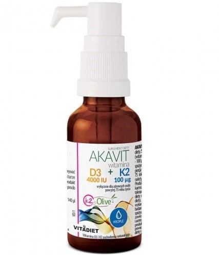 Vitadiet Akavit Witamina D3 4000 Iu +K2 100 Mcg