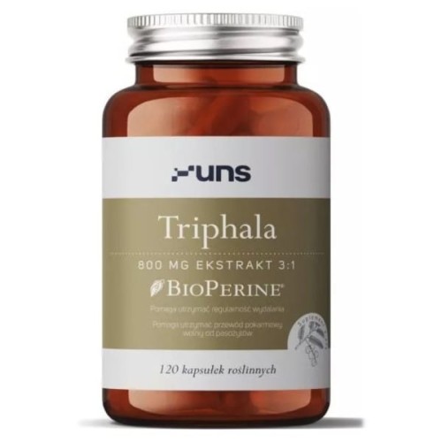 Triphala 800 mg - ekstrakt 3:1 + BioPerine® (120 kaps.) UNS Supplements