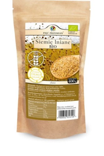 Pięć Przemian Siemię lniane złote BIO 400g