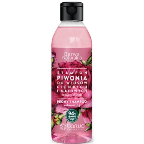 Barwa Szampon Piwonia 300 ml  nadaje objetość