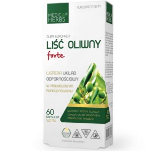 MEDICA HERBS Liść Oliwny forte 520mg, 60 kaps.
