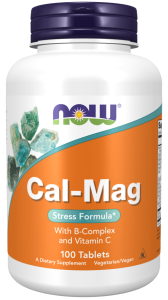 Cal-Mag -  Wapń i magnez antystres z witaminami z grupy B (100 tabl.) NOW FOODS
