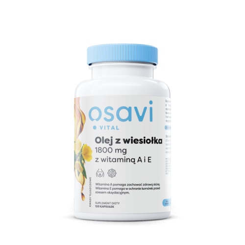 Olej z wiesiołka 600 mg z wit. A i E (120 kaps.) Osavi