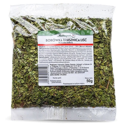BORÓWKA BRUSZNICA LIŚĆ 50g HERBAPOL
