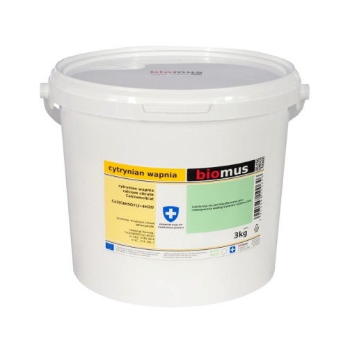 Cytrynian wapnia 3kg BIOMUS