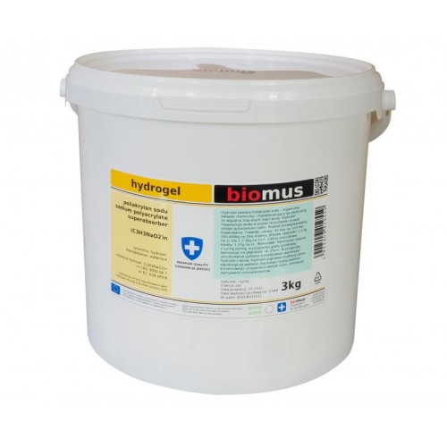 Poliakrylan sodu. Hydrożel 3kg BIOMUS