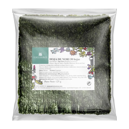 ZEEALGEN NORI GEROOSTERD VOOR SUSHI BIO 15 g - PORTO MUINOS
