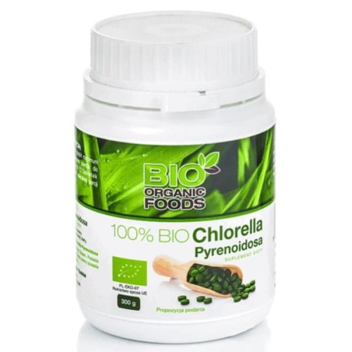 CHLORELLA PYRENOIDOSA BIO (250 mg) 1200 TABLETEK - BIO ORGANIC FOODS