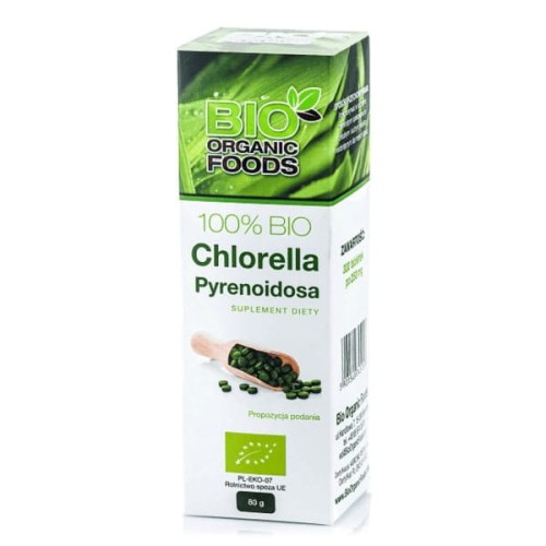 CHLORELLA PYRENOIDOSA BIO (250 mg) 320 TABLETEK - BIO ORGANIC FOODS