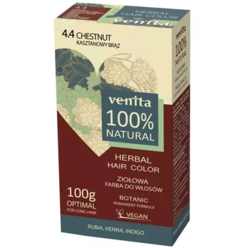 VENITA ziołowa farba do włosów 4.4 kasztanowy brąz 100g