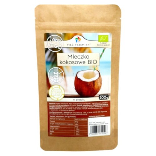 PIĘĆ PRZEMIAN Mleczko kokosowe w proszku BIO 200g
