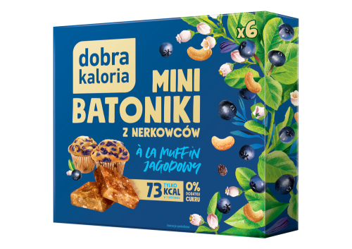 Dobra Kaloria Mini Batoniki z nerkowców a'la muffin jagodowy 102g