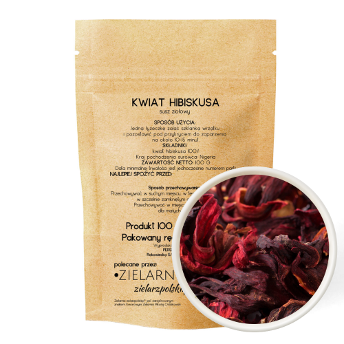 Hibiskus kwiat 100g ZIELARZPOLSKI