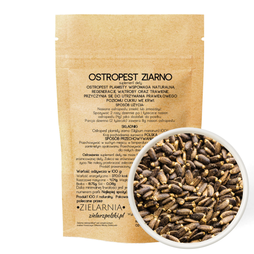 Ostropest plamisty ziarno 500g ZIELARZPOLSKI