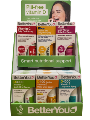 Zestaw produktów BetterYou TOP 6 + ekspozytor 6 x 2 szt.