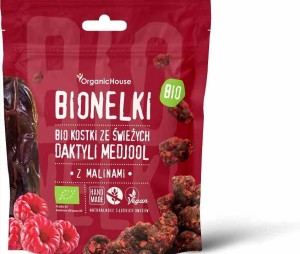DATTELPRALINEN MIT HIMBEERE GLUTENFREI BIO 50 g - BIO HAUS (BIONELKI)