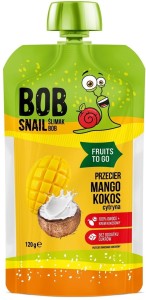 Smoothie mango-kokos-cytryna bez dodatku cukru 120g Bob Snail