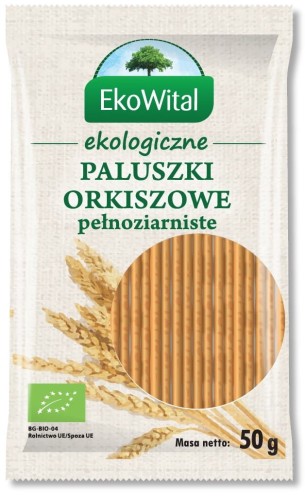 Paluszki orkiszowe pełnoziarniste BIO 50 g EKOWITAL