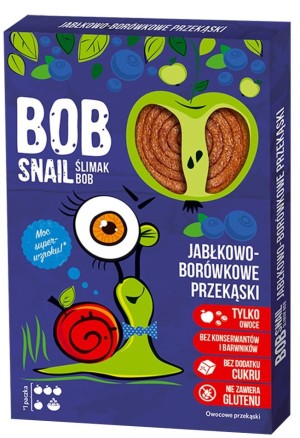 PRZEKĄSKA ROLL JABŁKO - BORÓWKA BEZ DODATKU CUKRU BEZGLUTENOWA 60 g - BOB SNAIL