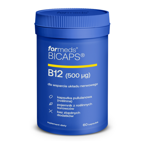 Bicaps Witamina B12 500 ug z inuliną 670mg 60 kapsułek ForMeds
