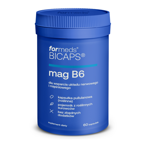 Bicaps Magnez + Witamina B6 800,7mg 30 porcji 60 kapsułek ForMeds