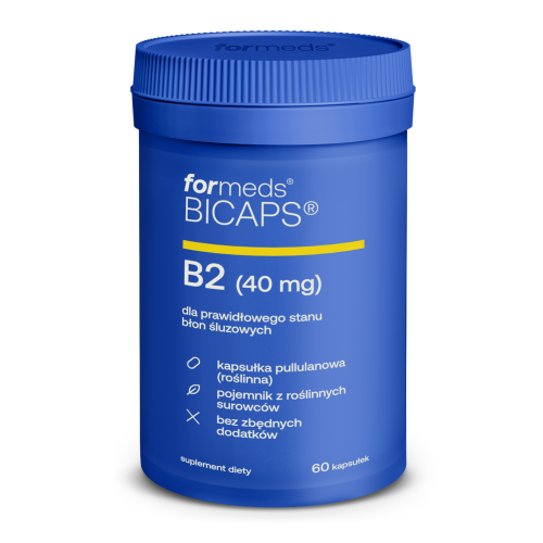 Bicaps Vitamine B2 riboflavine 40 mg 60 porties 60 capsules ForMeds