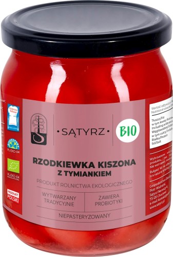 RZODKIEWKA KISZONA Z TYMIANKIEM BIO 500 g 250 g SĄTYRZ