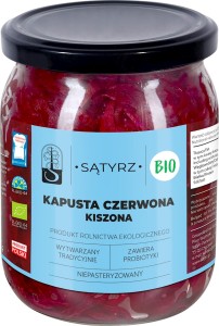 Kapusta czerwona kiszona BIO 450 g Sątyrz