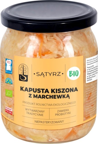 SAUERKRAUT WITH CARROT BIO 450 g  - SĄTYRZ