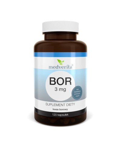Medverita Bor 3 mg Kwas Borowy 120 kapsułek