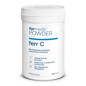 F-Ferr C Żelazo 14mg + Witamina C 80mg 60 porcji 43,32g ForMeds