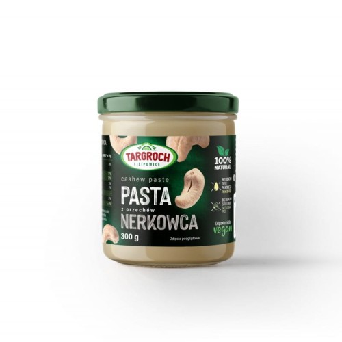 Pasta z orzechów nerkowca - słoik szkło 300 g Targroch