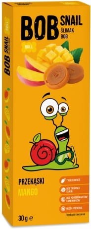PRZEKĄSKA ROLL MANGO BEZ DODATKU CUKRU BEZGLUTENOWA 30 g - BOB SNAIL