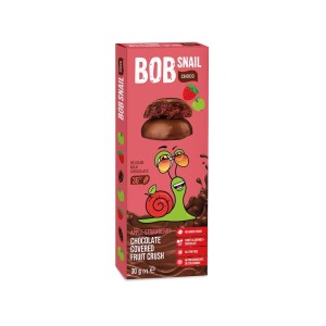 PRZEKĄSKA CHOCO JABŁKO - TRUSKAWKA W MLECZNEJ CZEKOLADZIE BIELGIJSKIEJ BEZ DODATKU CUKRU BEZGLUTENOWA 30 g - BOB SNAIL