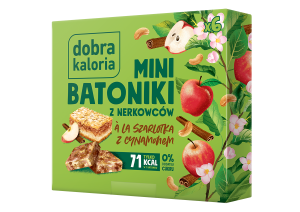 BATONIKI MINI Z NERKOWCÓW A'LA SZARLOTKA Z CYNAMONEM (6 x 17 g) 102 g - DOBRA KALORIA
