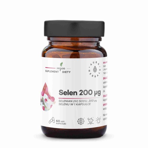 Selen 200 µg, selenian (IV) sodu, kapsułki 60 szt. Aura Herbals
