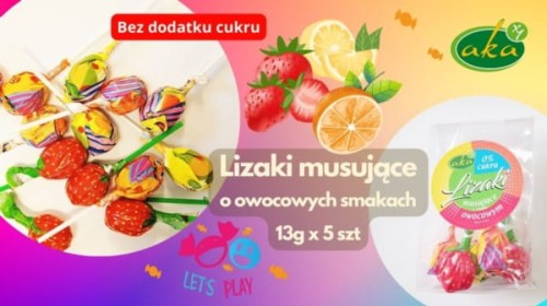 Aka Lizaki Musujące o smaku owocowym 5x13 g