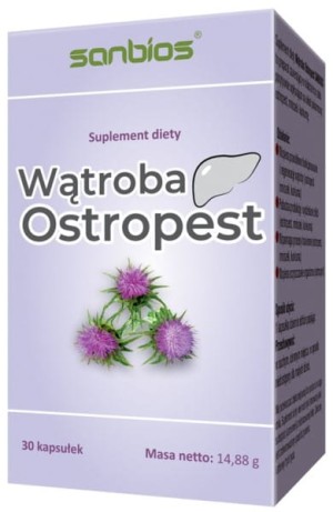 Sanbios Wątroba Ostropest 30 kap